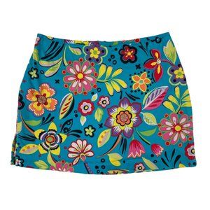 Bamboo Traders Petite Women's 6P Hawaiian Floral Stretch Golf Skirt W/ Shorts